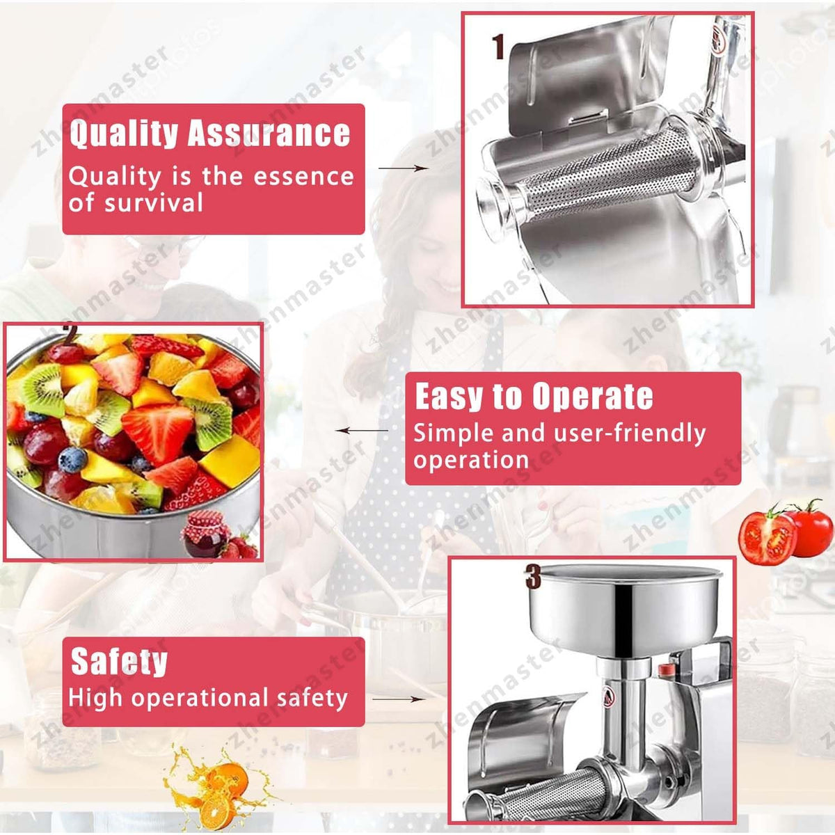 450W Stainless Steel Electric Juicer Q67625