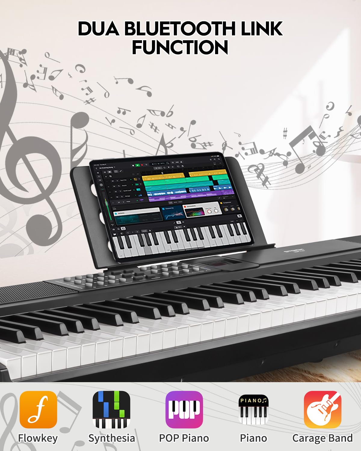 88 Keys Weighted Hammer-Action Digital Piano with Sustain Pedal J55793
