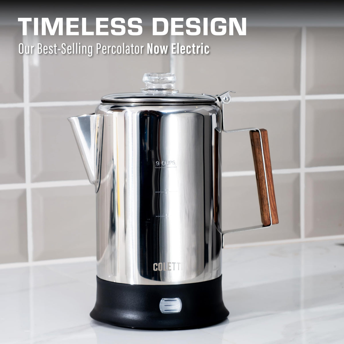 9 Cup Stainless Steel Electric Percolator C63321