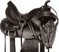 Black Floral Tooled Leather Western Saddles Combo Tack Set L6546