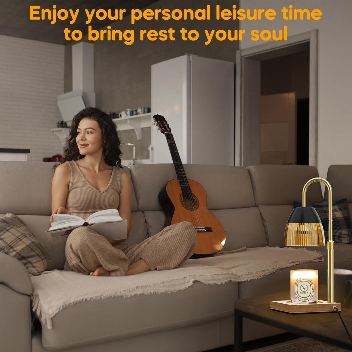 Candle Warmer Lamp with Timer Auto Off, Dimmable Height Adjustable Wax Melting Lamp P5218