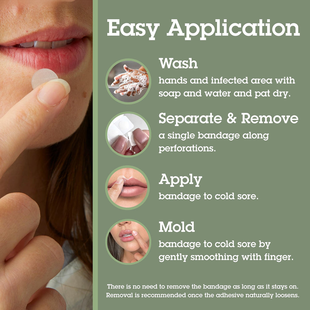 Cold Sore Healing Patches, 12 Bandages D84277