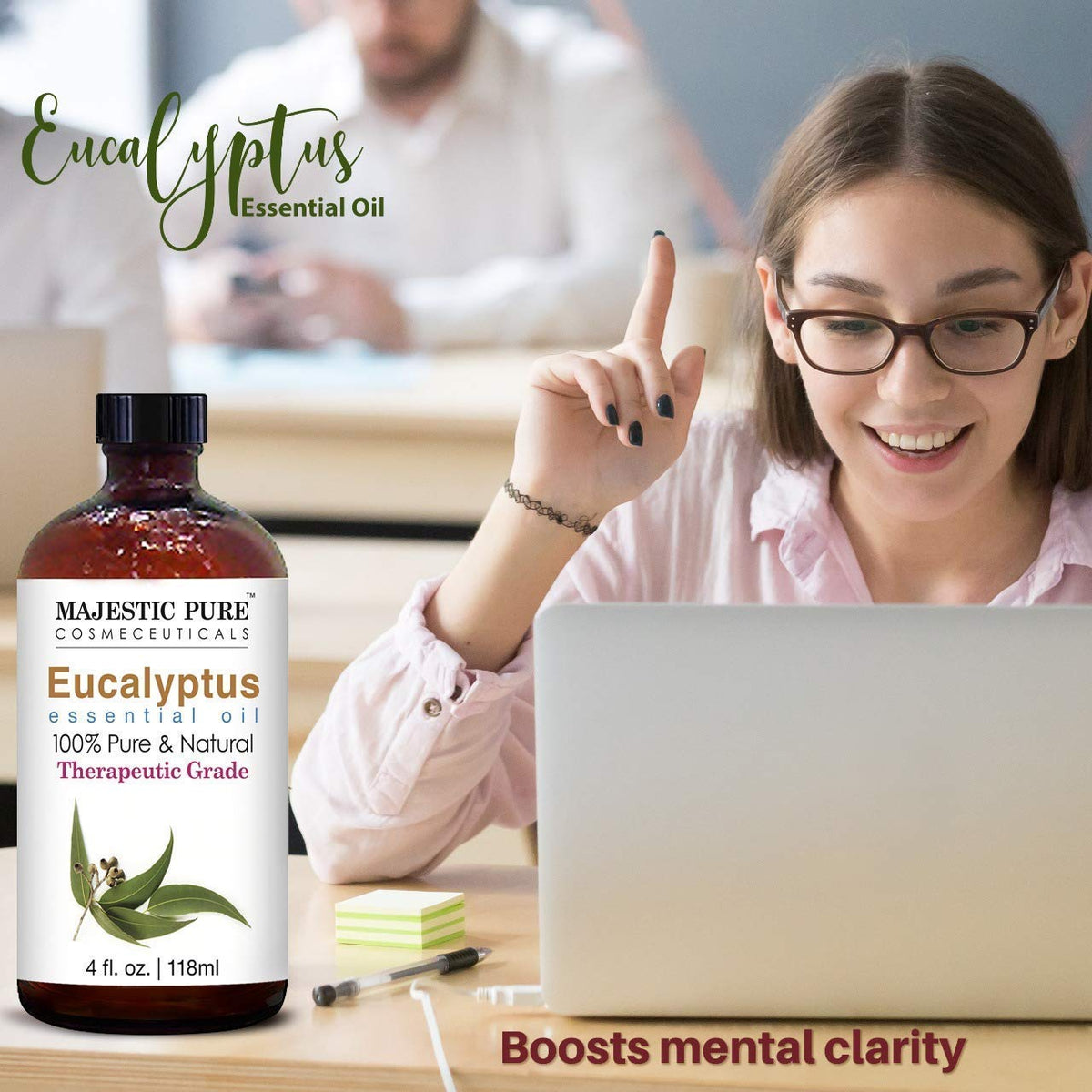 Lavender and Eucalyptus Essential Oil 3 Bottle Bundle 4 fl oz Each Y513