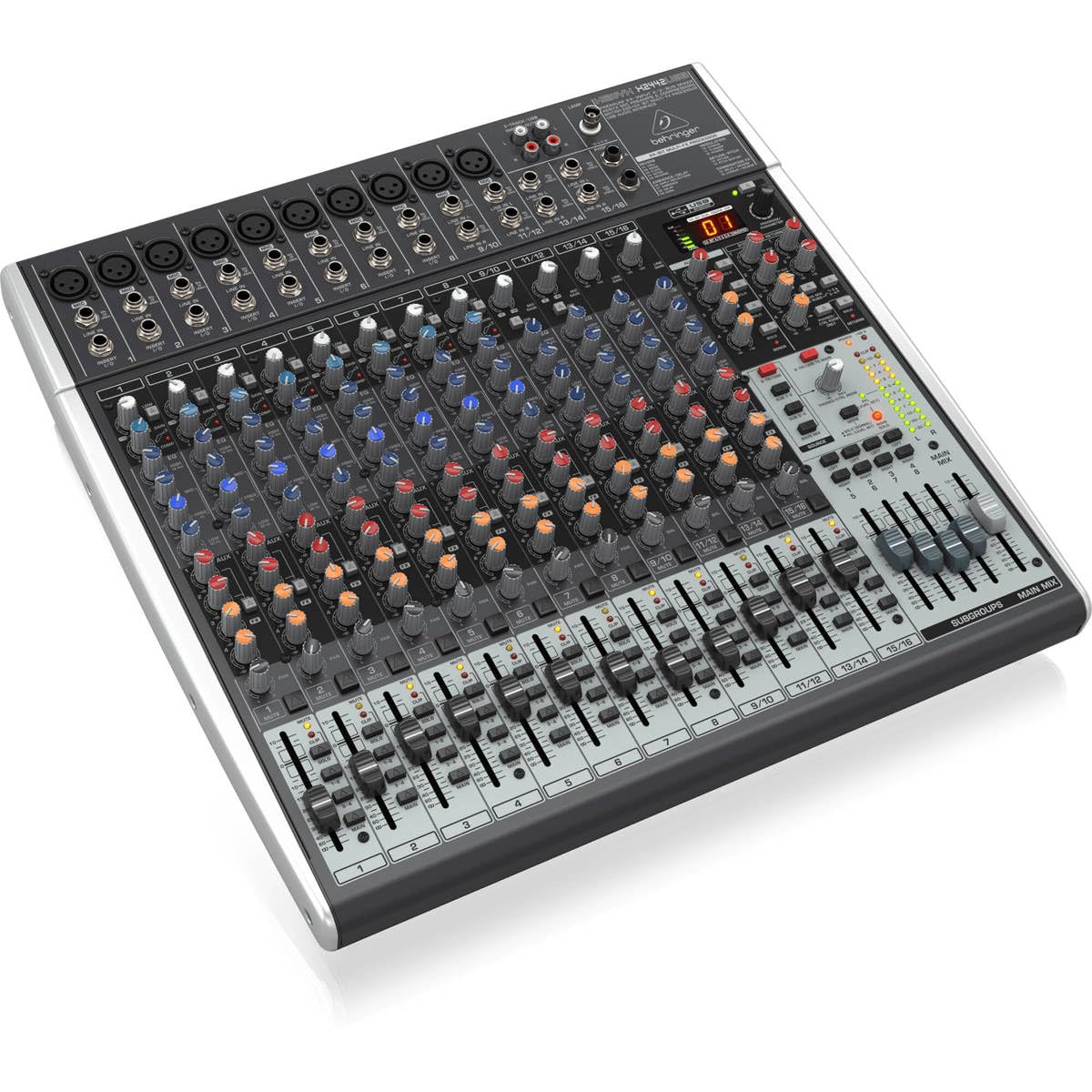 24-Input 4/2-Bus Mixer with Mic Preamps and USB Audio Interface B4581