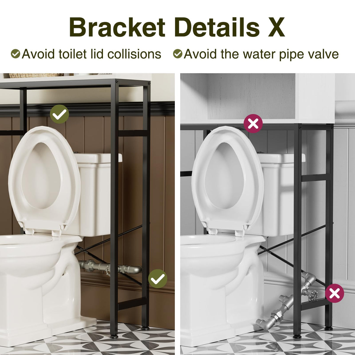 Over The Toilet Storage Cabinet with Adjustable Shelf, White B240226