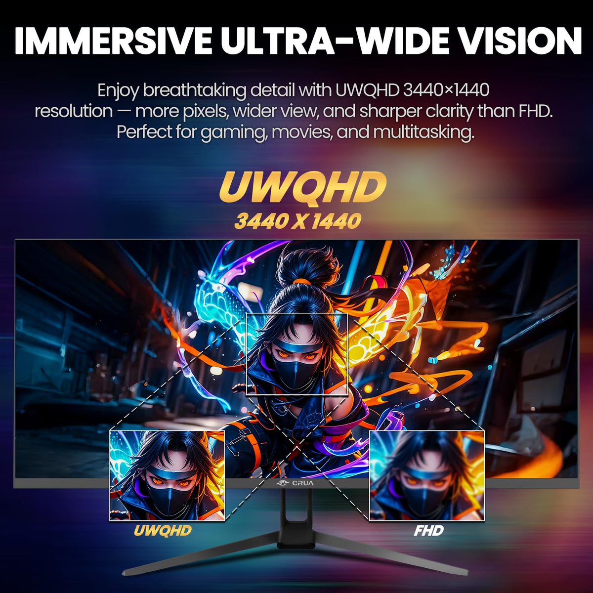 34 Inch 165Hz UWQHD IPS Ultrawide Gaming Monitor W5562