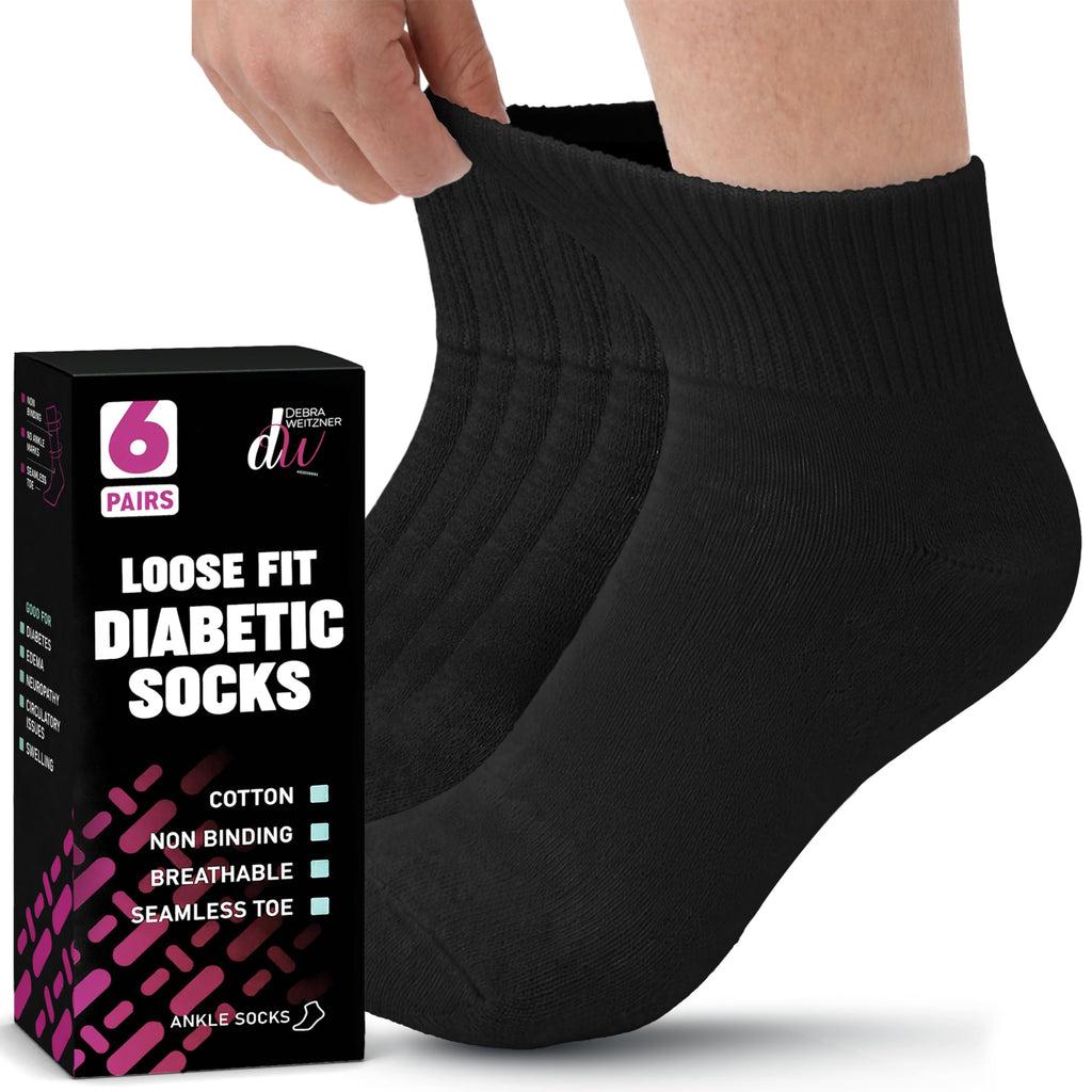Loose Fit Non-Binding Ankle Socks 6 Pairs P1670