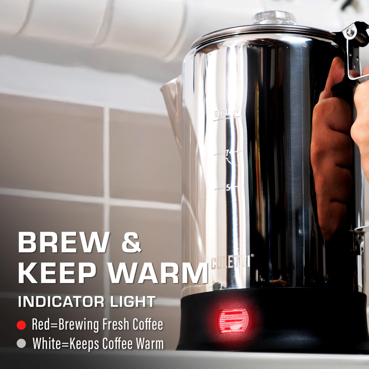 9 Cup Stainless Steel Electric Percolator C63321