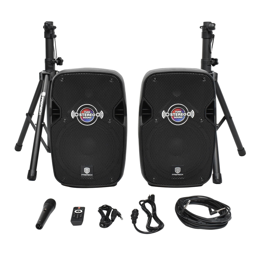 10-Inch Bluetooth PA Speaker System with Wired Microphone B896