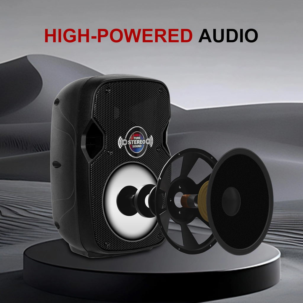 10-Inch Bluetooth PA Speaker System with Wired Microphone B896