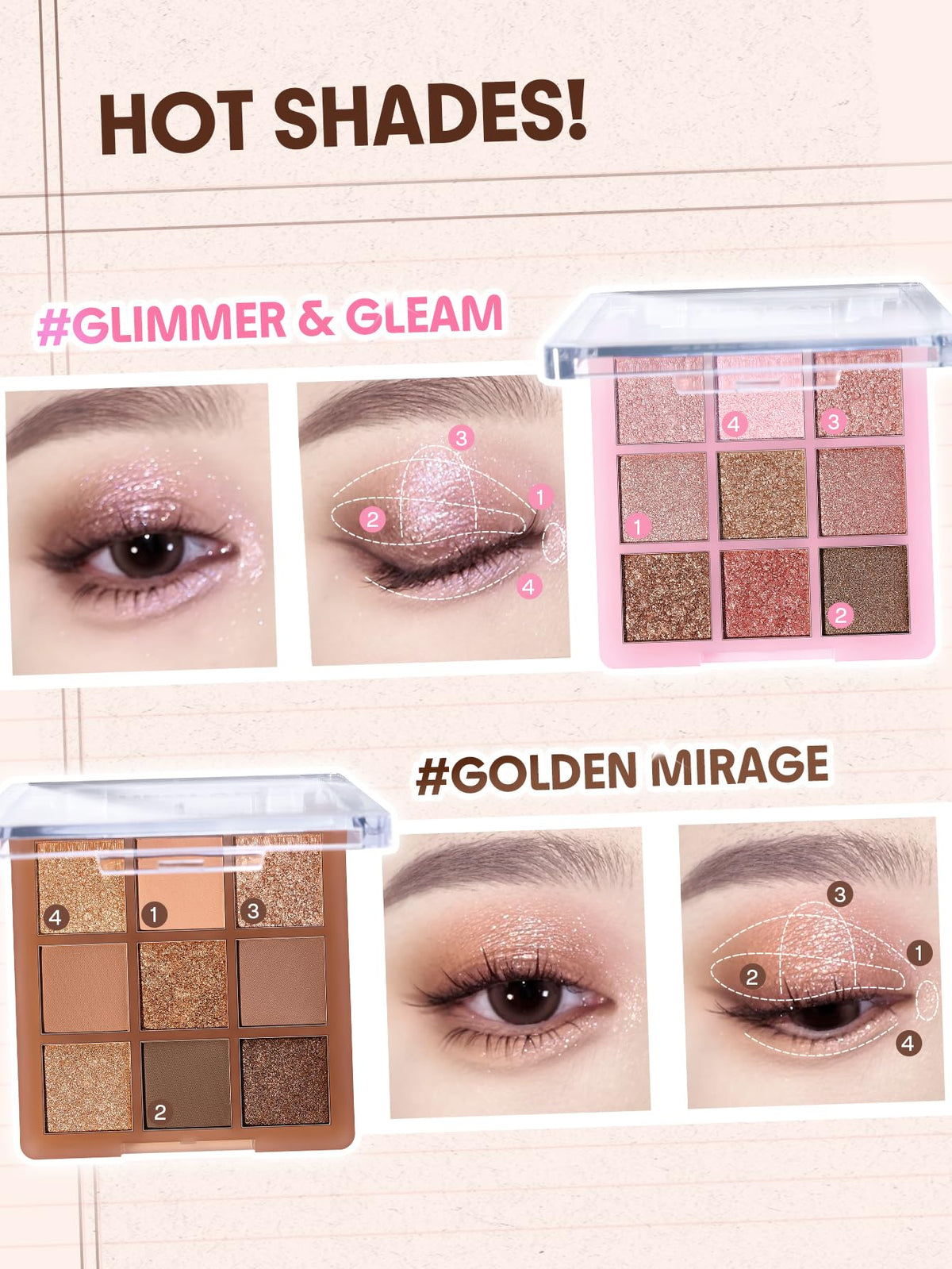 9-Color Shimmer & Matte Eyeshadow Palette Y5238