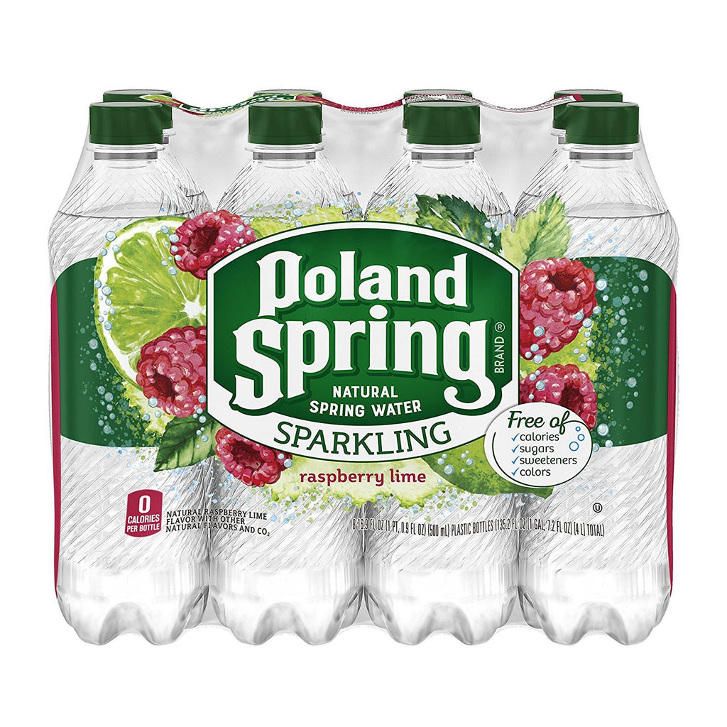 Sparkling Spring Water Raspberry Lime 16.9 Ounce Pack of 8 X20744