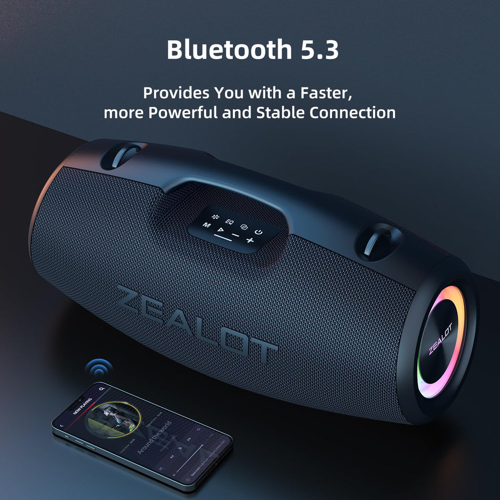 Black 120W Portable Waterproof Bluetooth Speaker X617