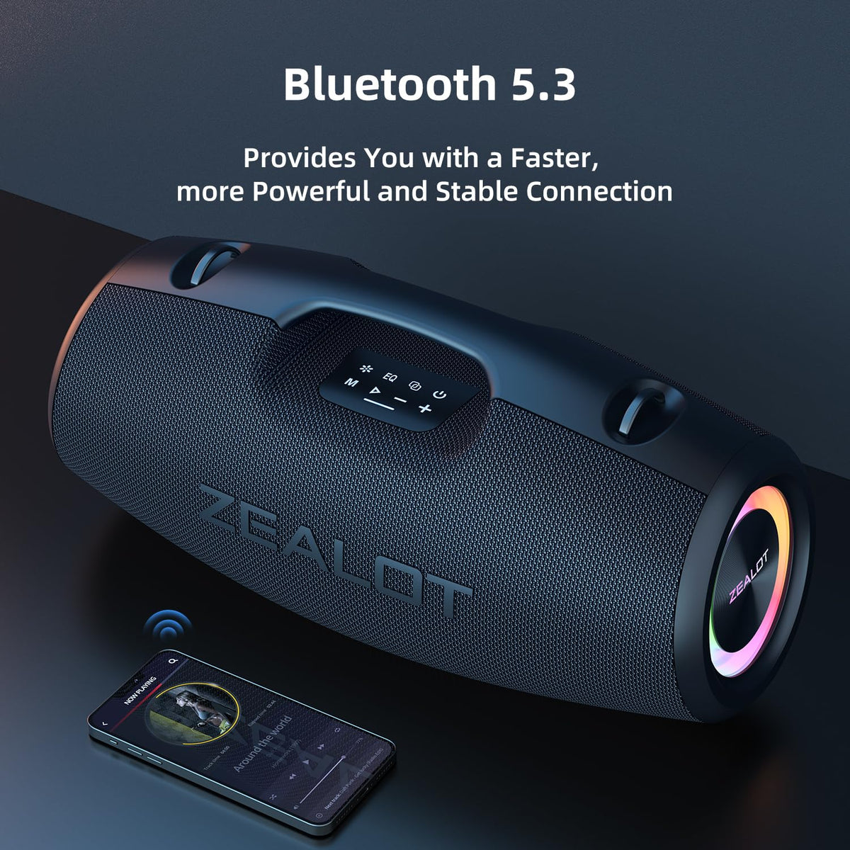 Black 120W Portable Waterproof Bluetooth Speaker X617