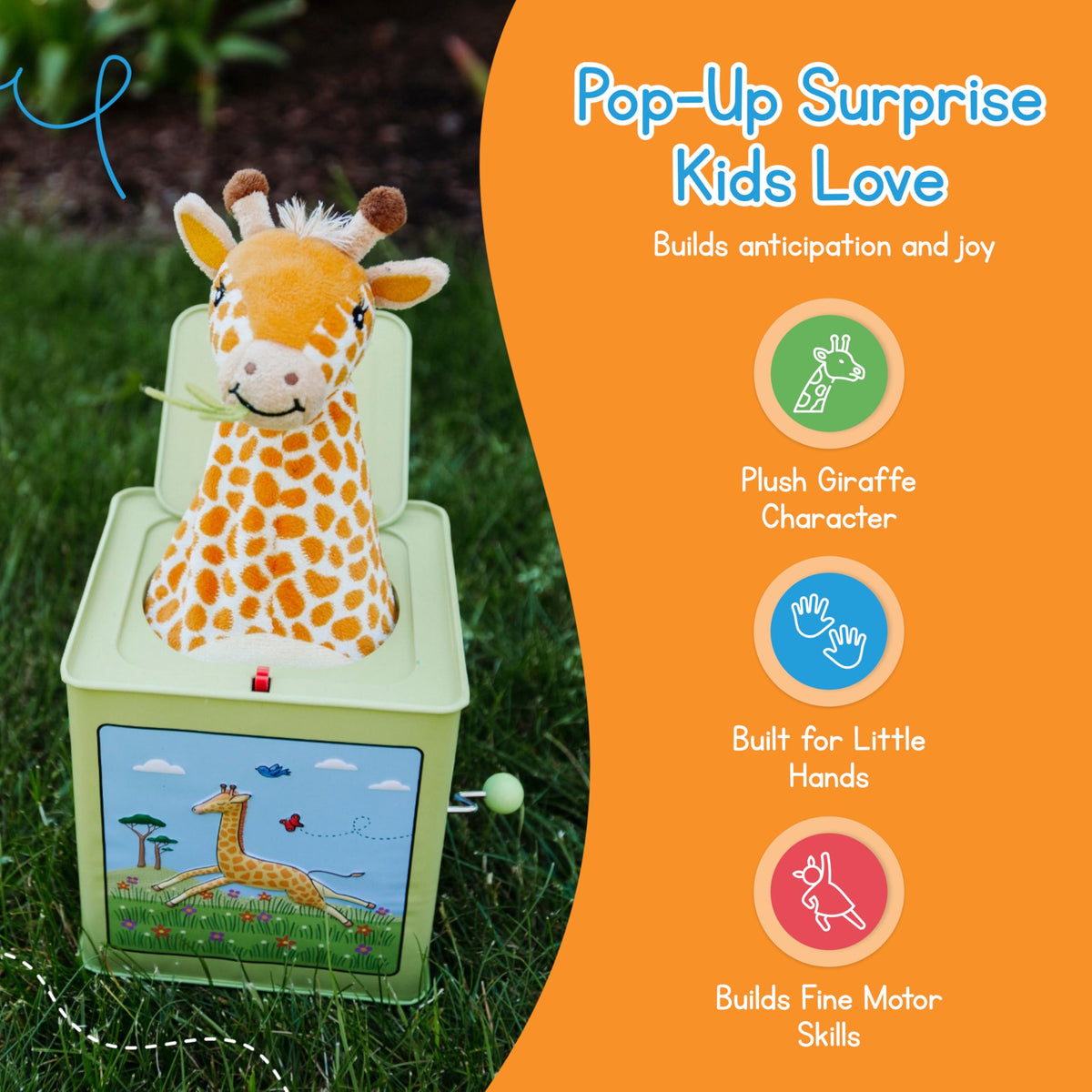Giraffe Jack in the Box Tin Musical Toy Z191261