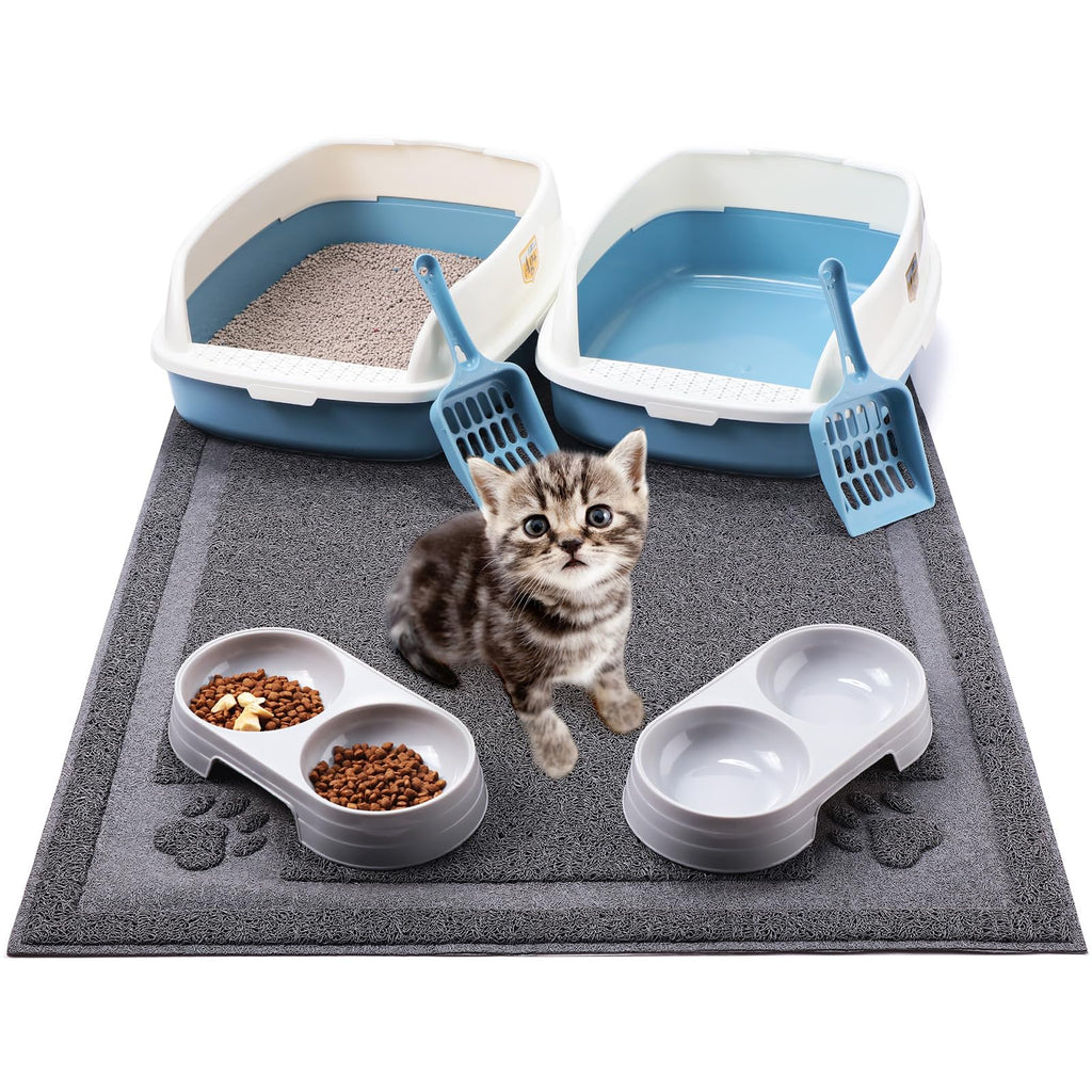 7 Pcs Kitten Litter Box Starter Kit with Scoop and Cat Bowl F3212
