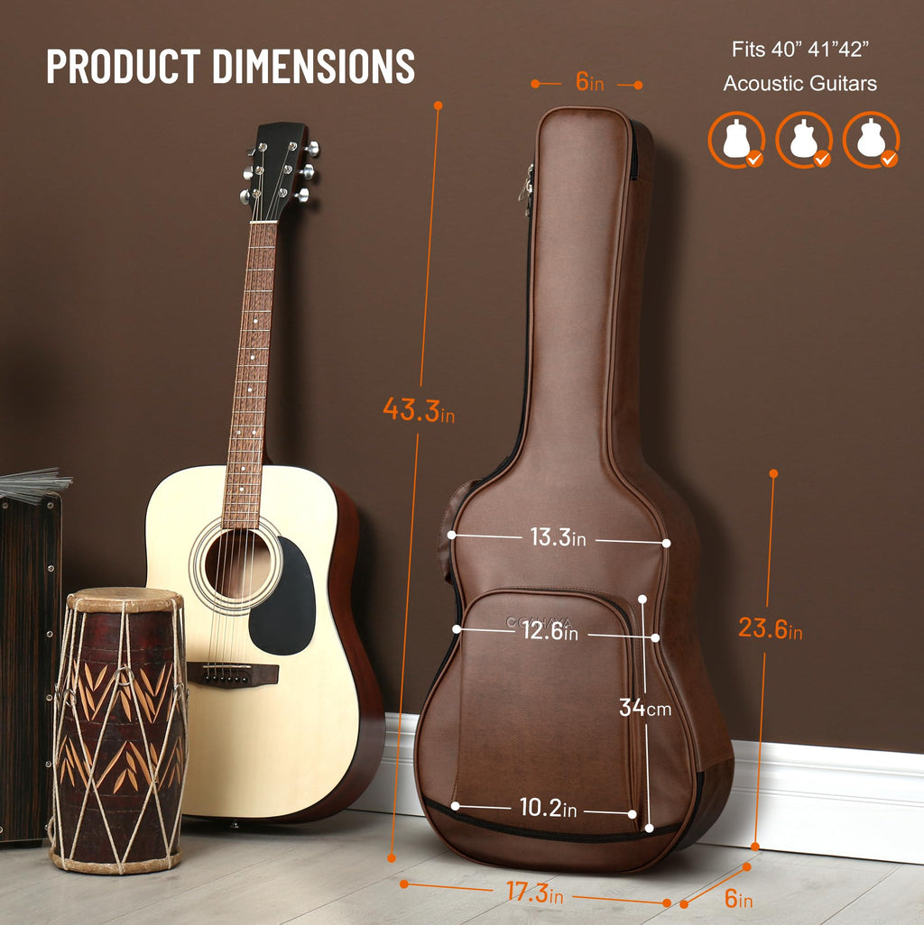 0.8in Thick Padding Waterproof Acoustic Guitar Case E9370