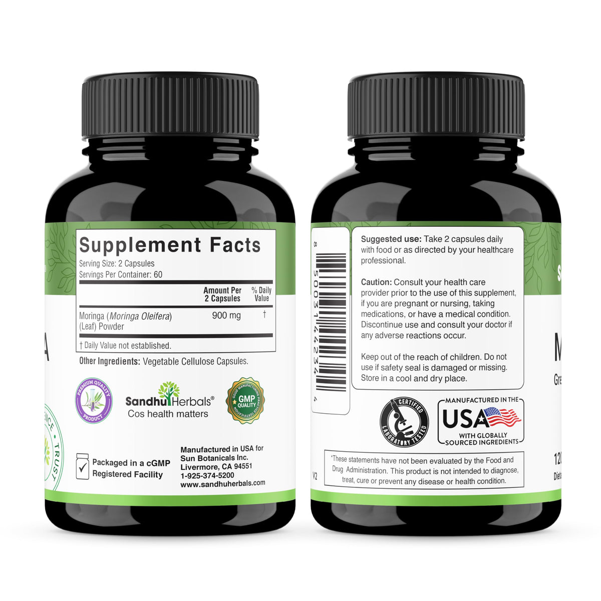 120 Count 900mg Moringa Capsules R2792