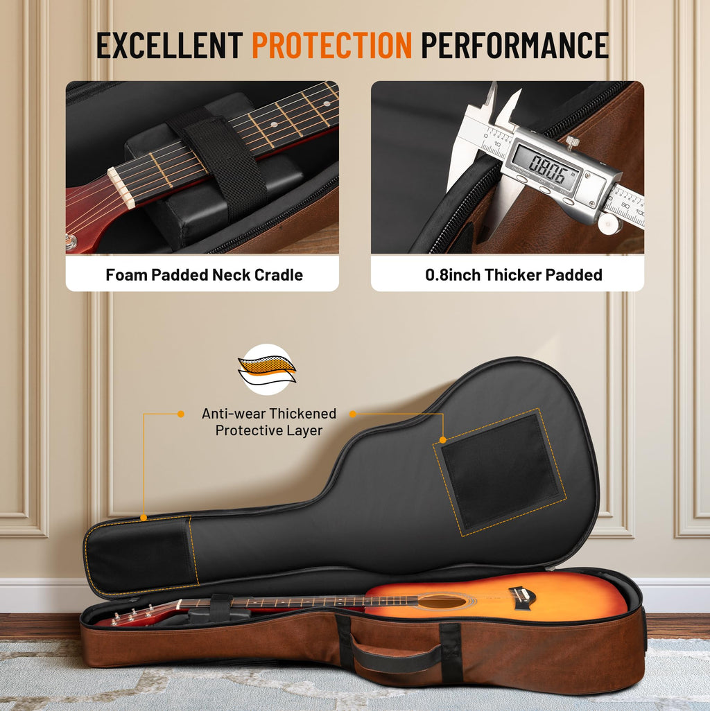 0.8in Thick Padding Waterproof Acoustic Guitar Case E9370