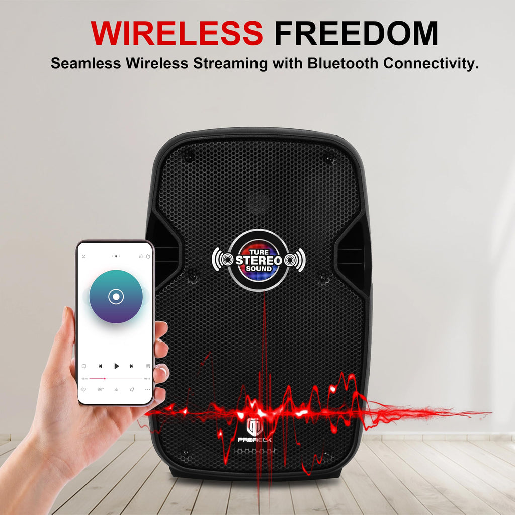 10-Inch Bluetooth PA Speaker System with Wired Microphone B896