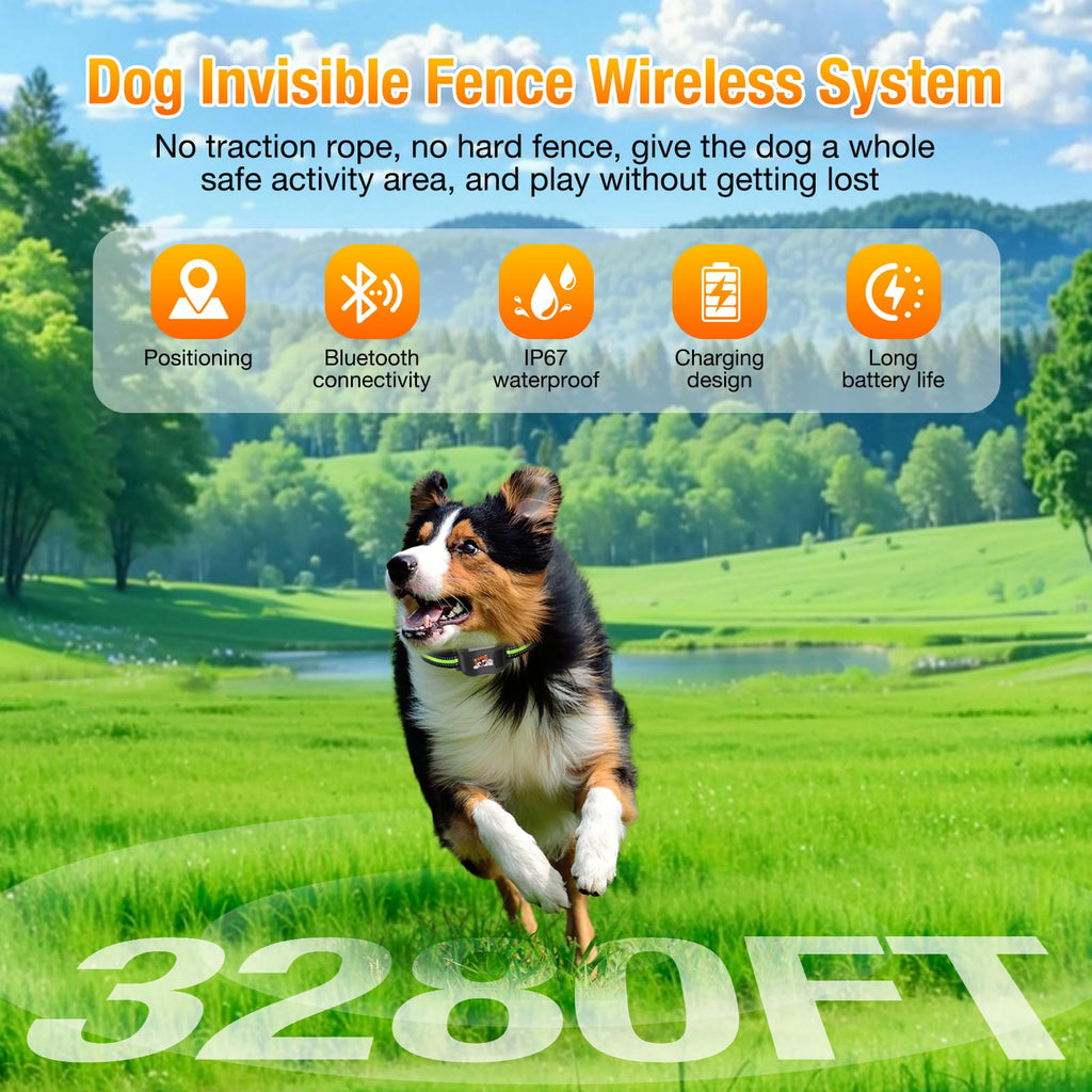 Wireless Dog Fence System with Training Collar X318001