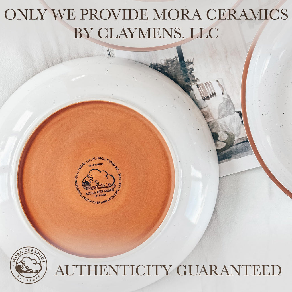 Ceramic Pasta Bowls 30oz Set of 4 Vanilla White Y8092
