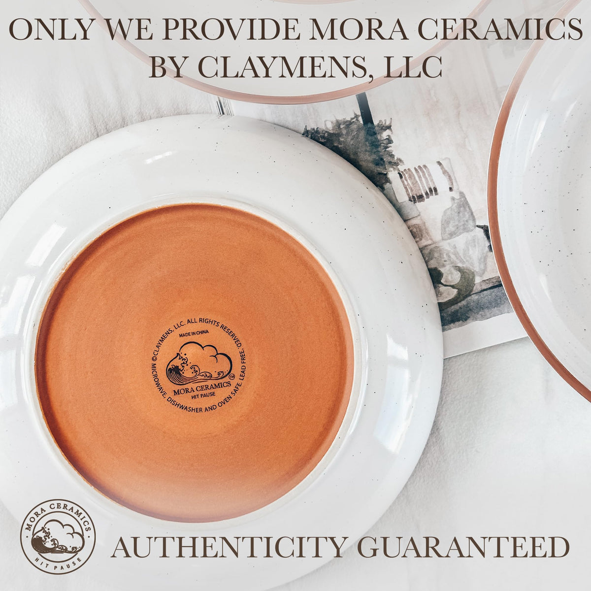 Ceramic Pasta Bowls 30oz Set of 4 Vanilla White Y8092