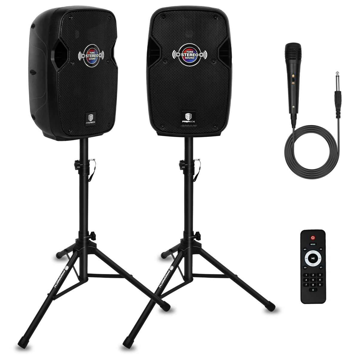 10-Inch Bluetooth PA Speaker System with Wired Microphone B896