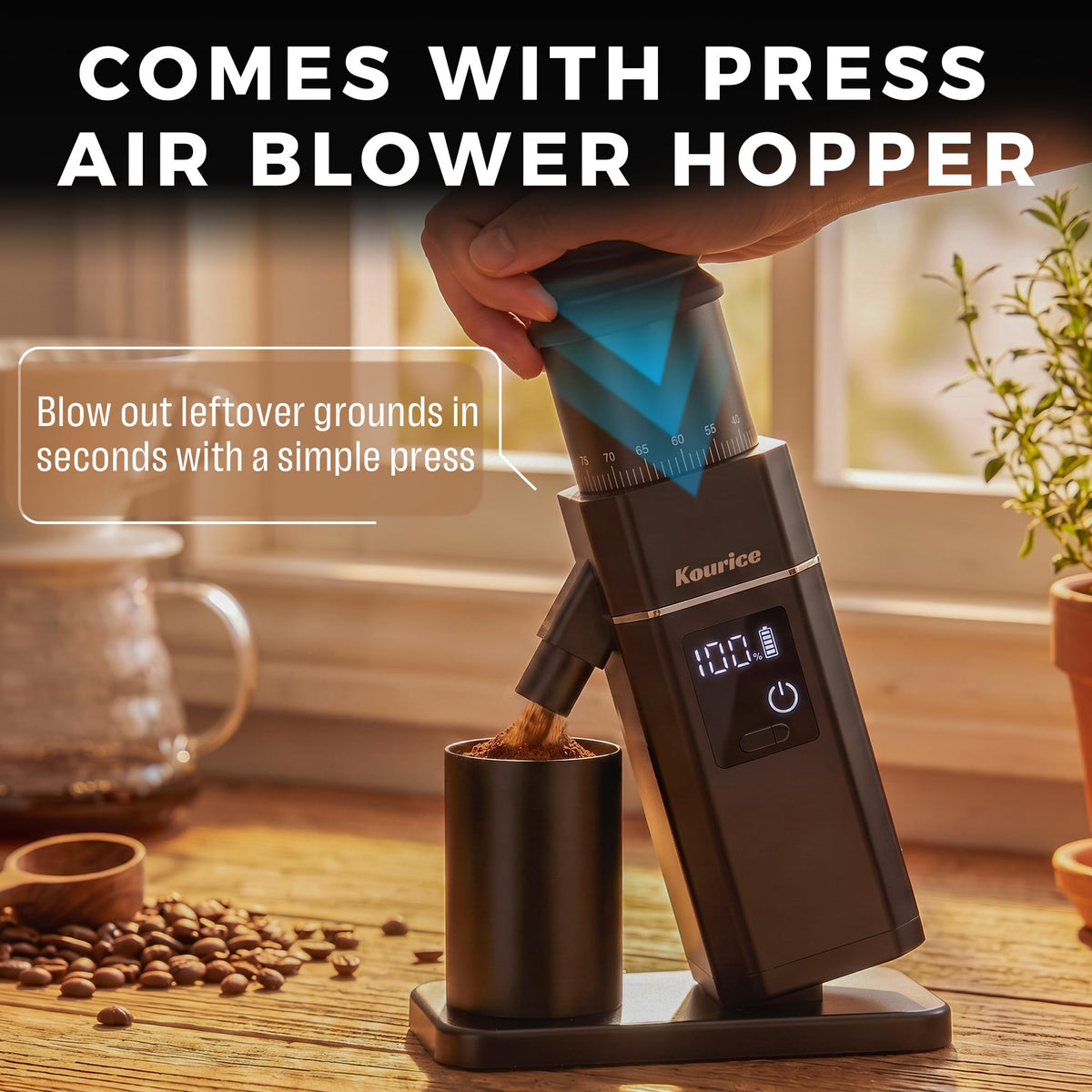 Electric Burr Coffee Grinder with 75 Settings L895