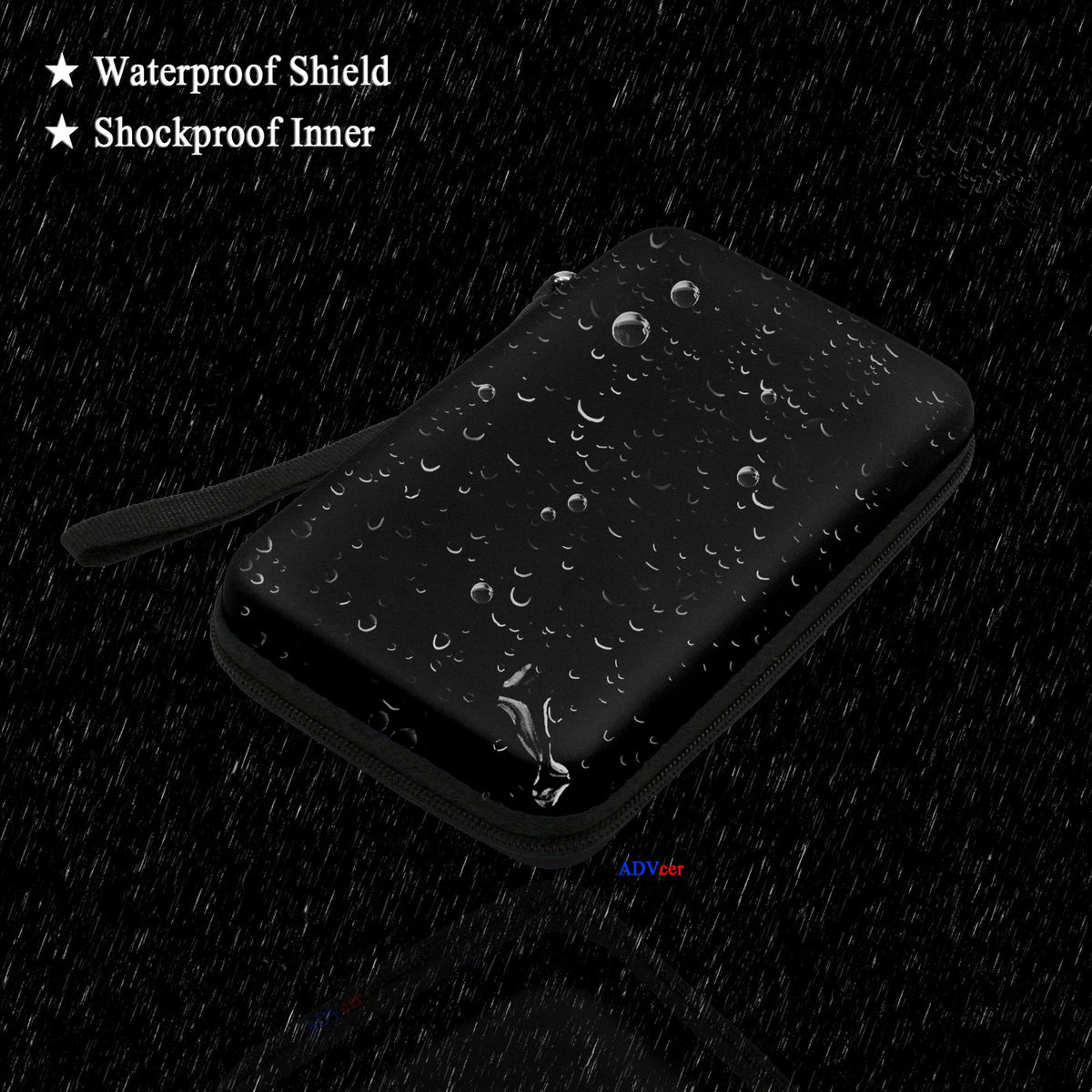 EVA Waterproof Hard Protective Carrying Case with Detachable Wrist Strap T451