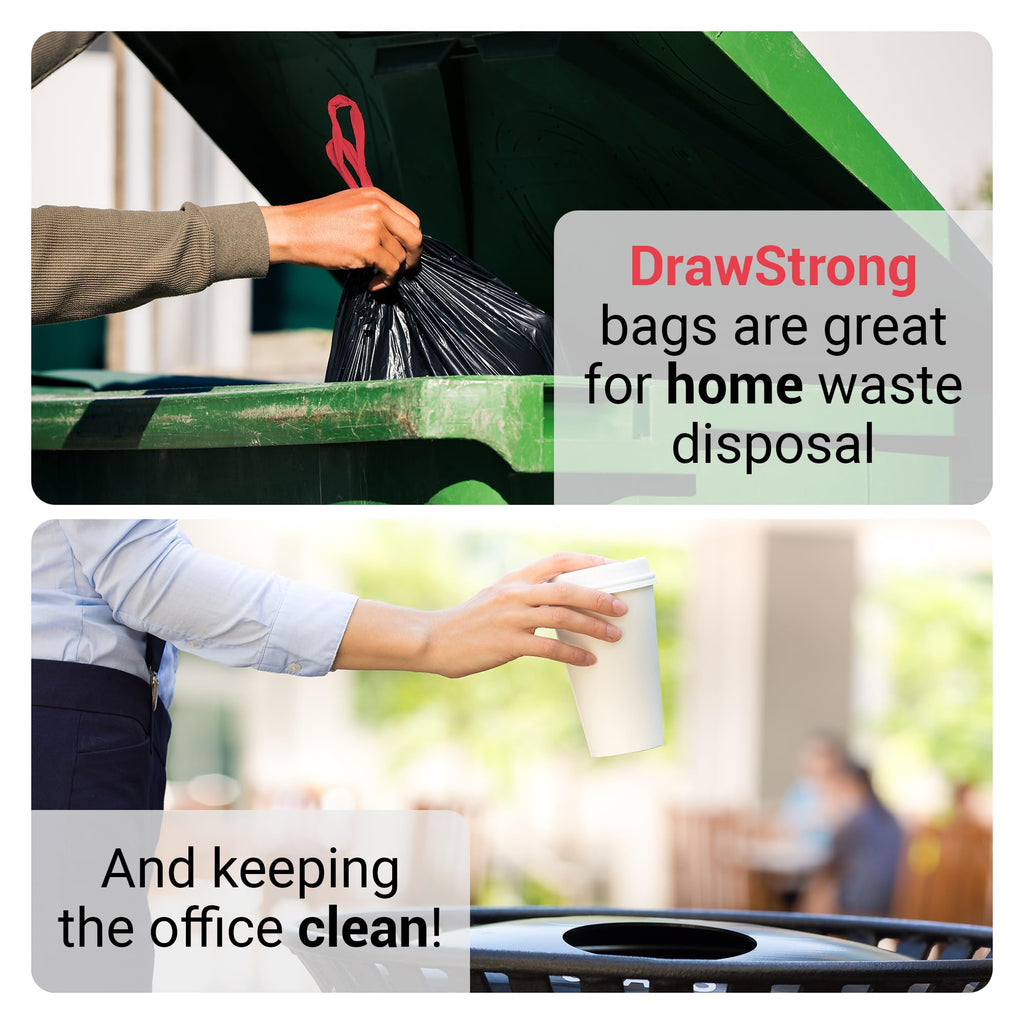 30 Gallon Black Drawstring Trash Bags 150 Count N619680