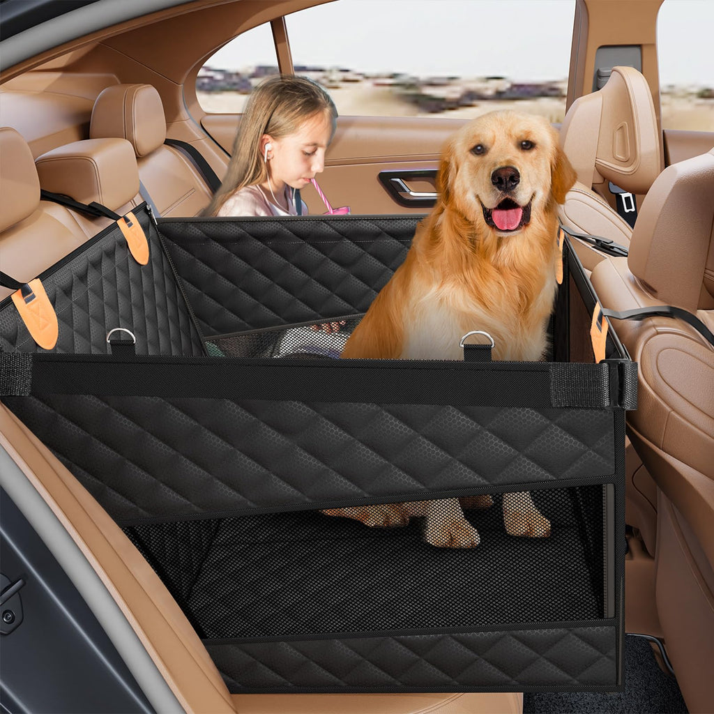 Large Dog Car Seat with Hard Bottom W9505