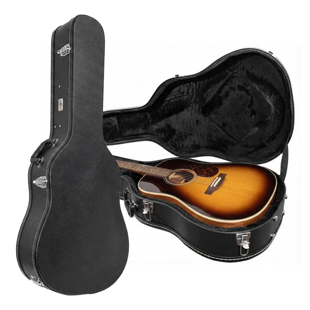 Black Acoustic Guitar Hardshell Case with Accessory Compartment B303837