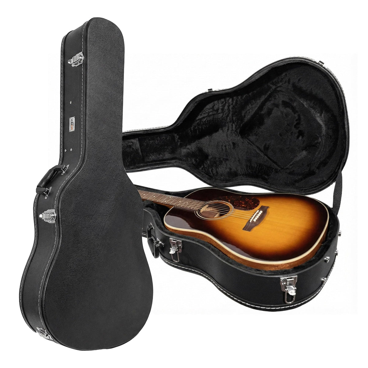 Black Acoustic Guitar Hardshell Case with Accessory Compartment B303837