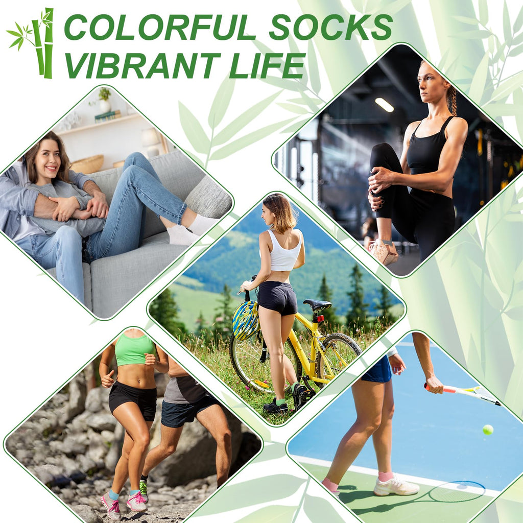 6 Pairs Thin Breathable Bamboo Ankle Socks K58518