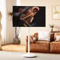 White Rolling TV Stand with Wheels V258