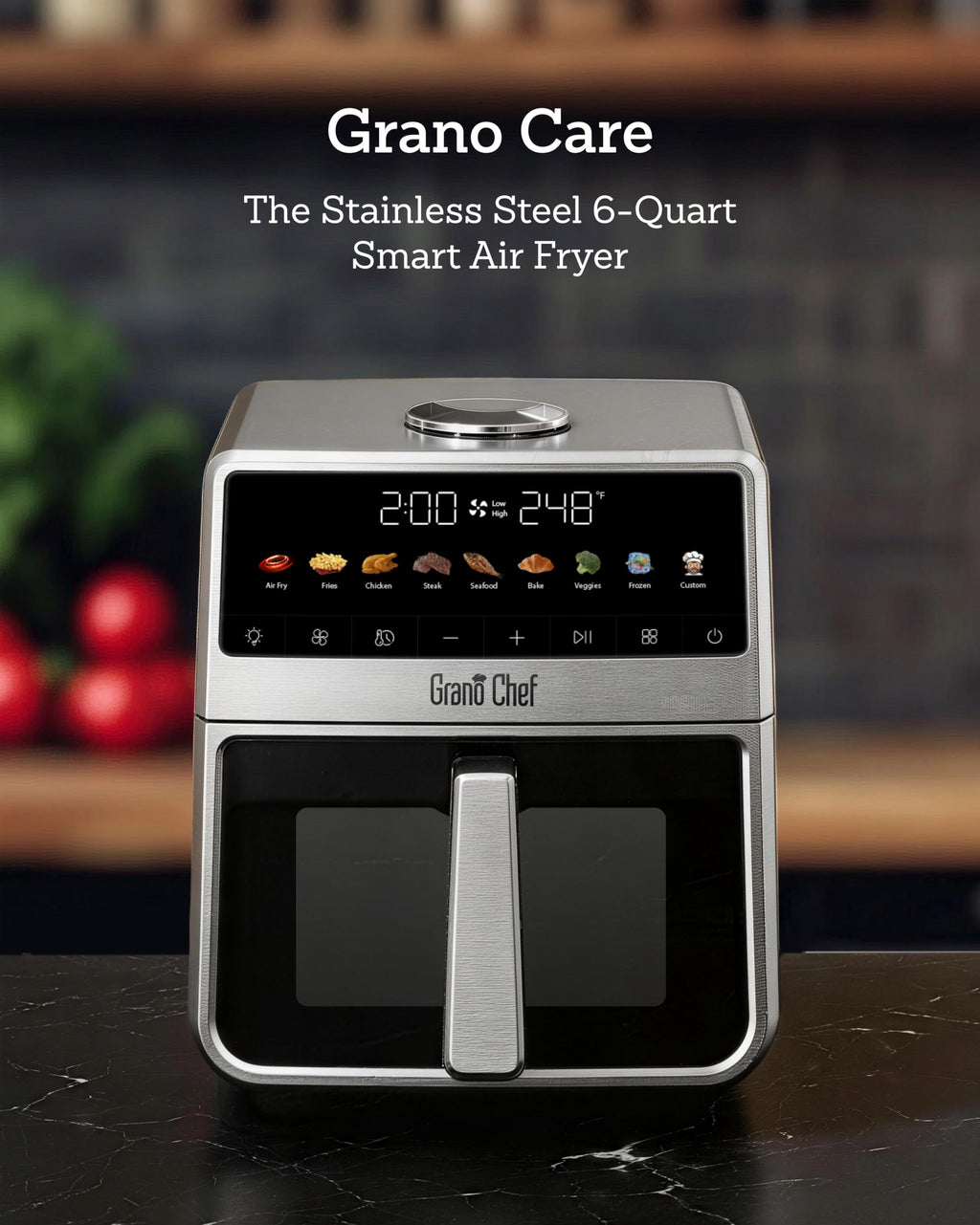 6Qt Stainless Steel Air Fryer M215572