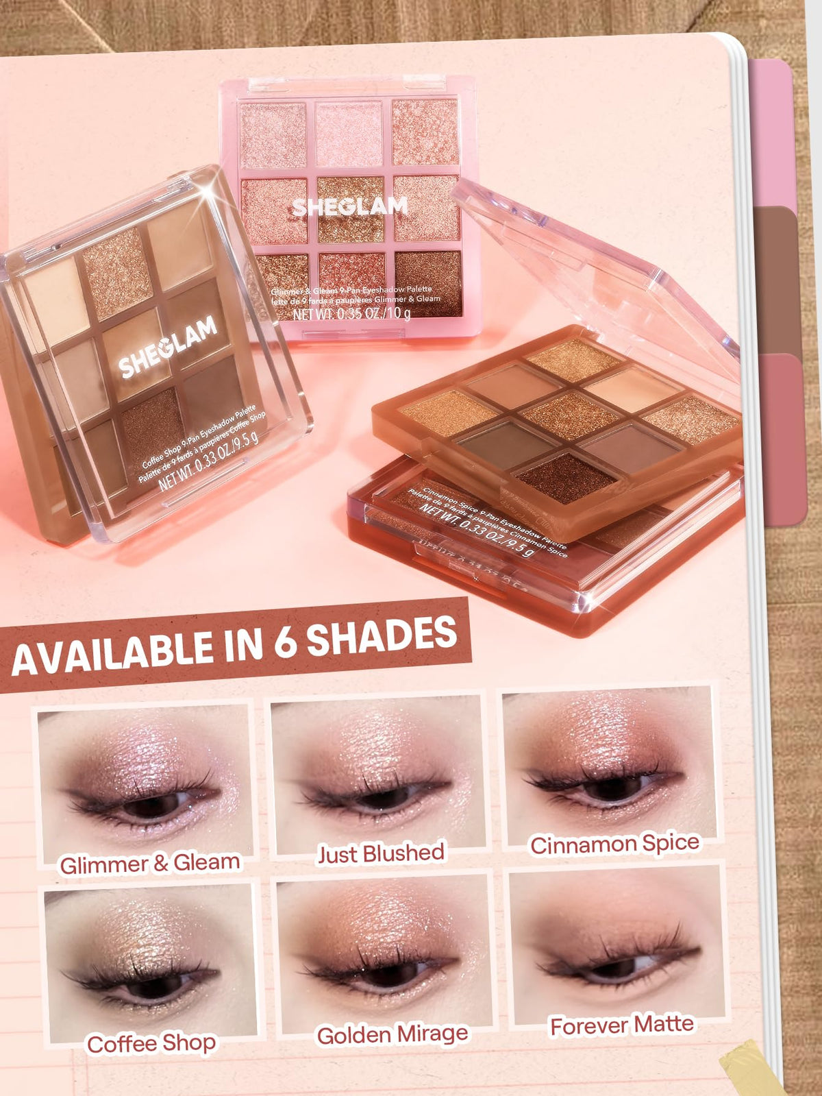 9-Color Shimmer & Matte Eyeshadow Palette Y5238