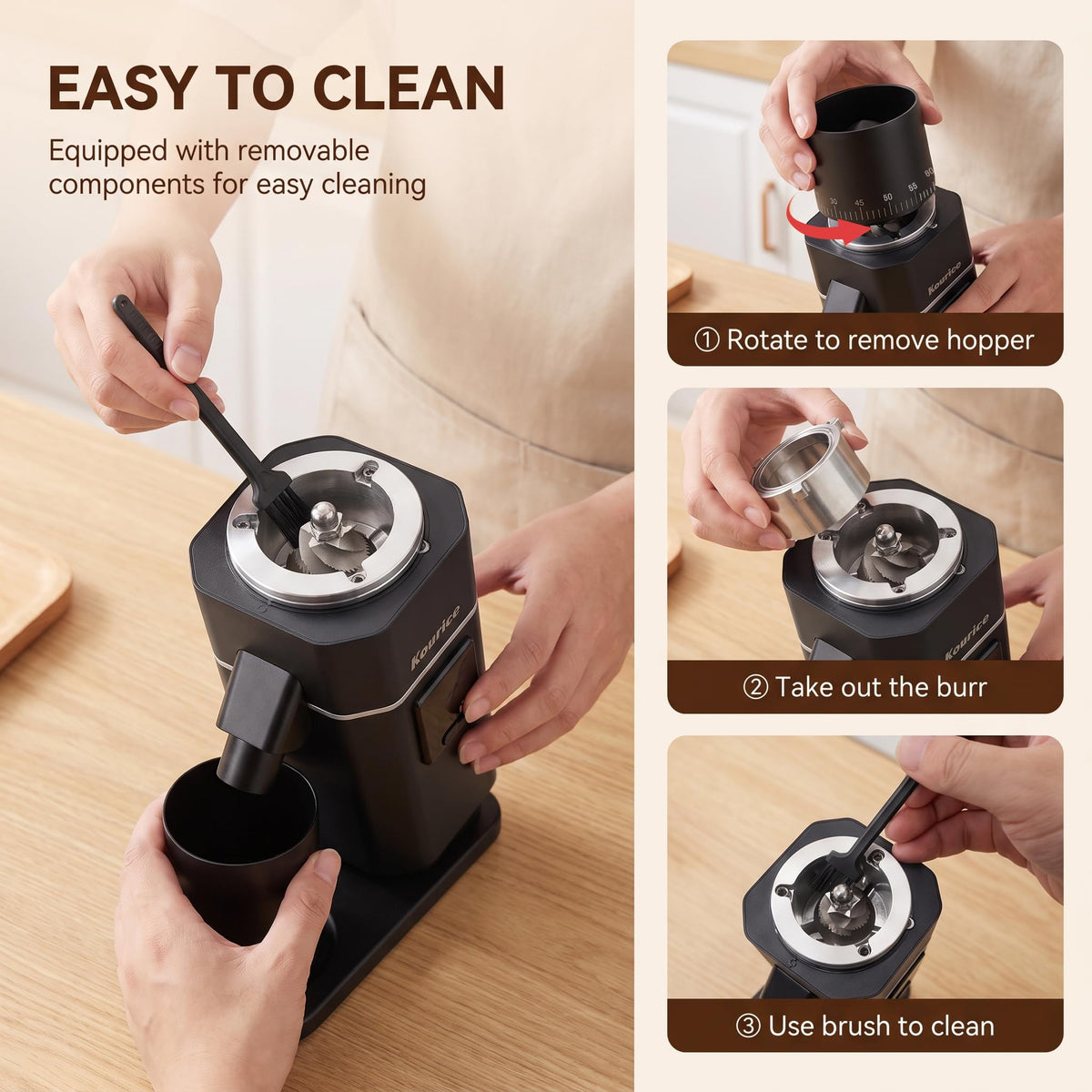 Electric Burr Coffee Grinder with 75 Settings L895