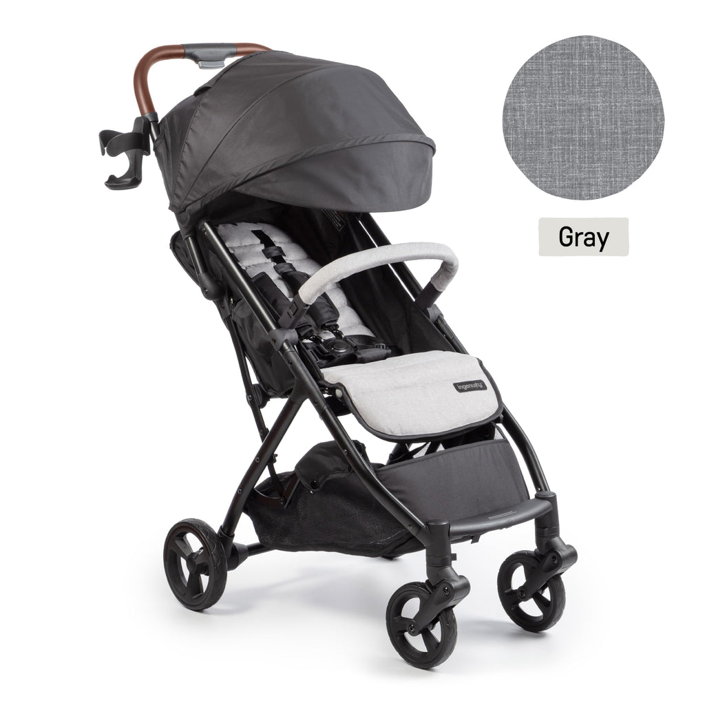 Compact Fold Stroller with Oversized Canopy and Extra-Large Storage, Gray D851127