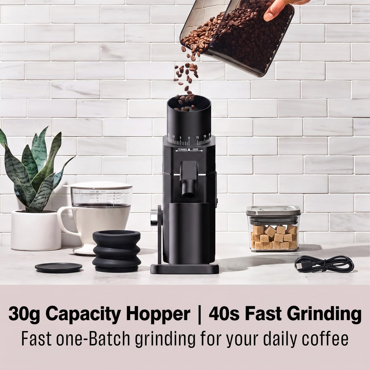 Electric Burr Coffee Grinder with 75 Settings L895