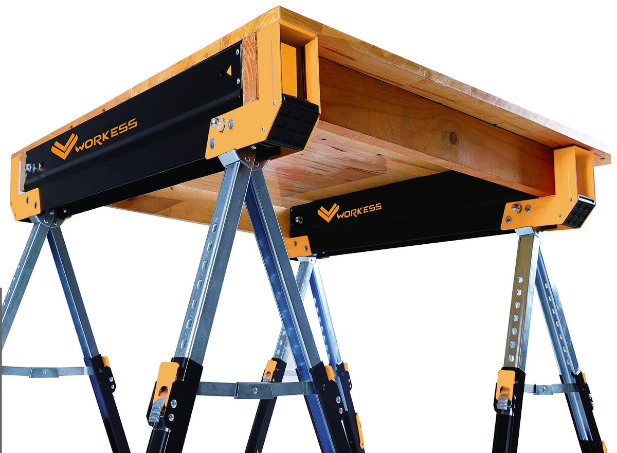 2 Pack Folding Saw Horses 2600 Lbs Adjustable Height P24040