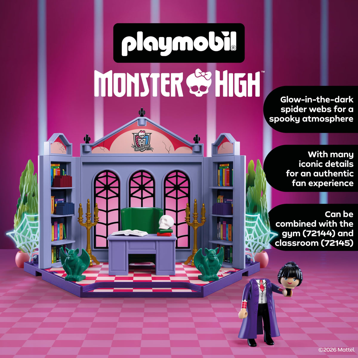 Monster High Office Playset with Desk and Glow-in-the-Dark Spider Webs N286189