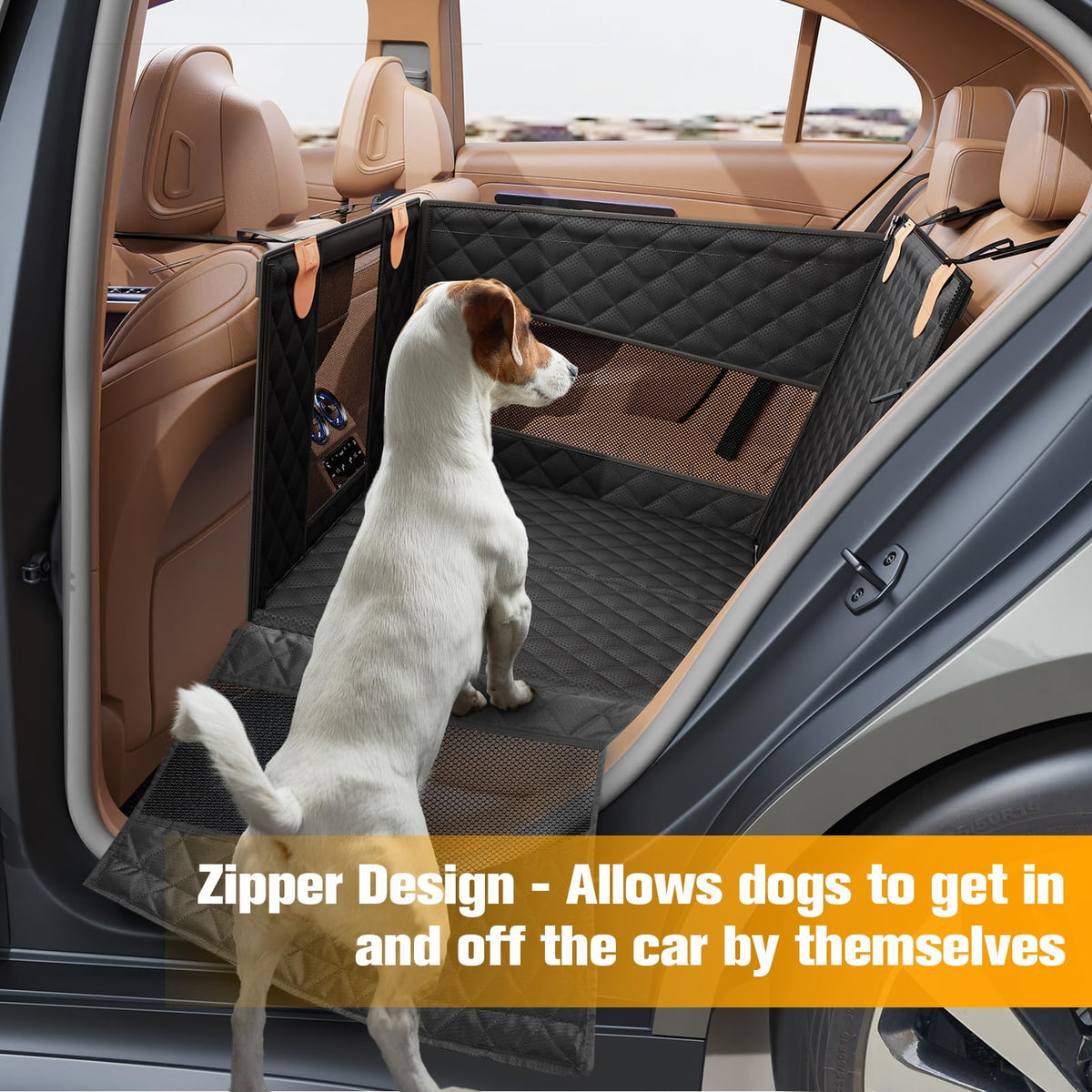 Large Dog Car Seat with Hard Bottom W9505