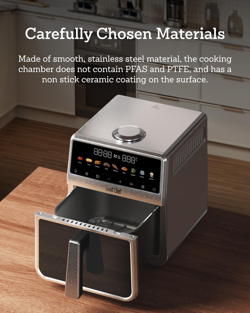 6Qt Stainless Steel Air Fryer M215572