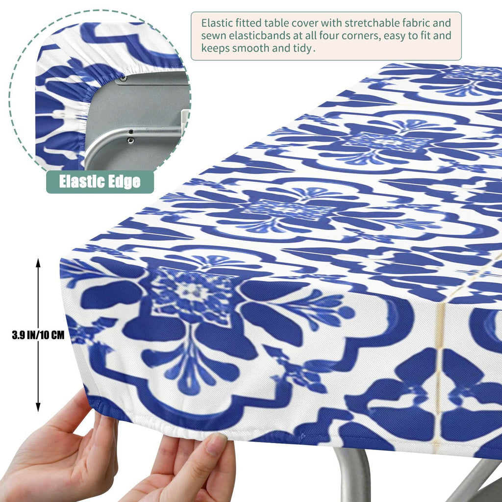 6 Ft Rectangle Water Resistant Tablecloth T595