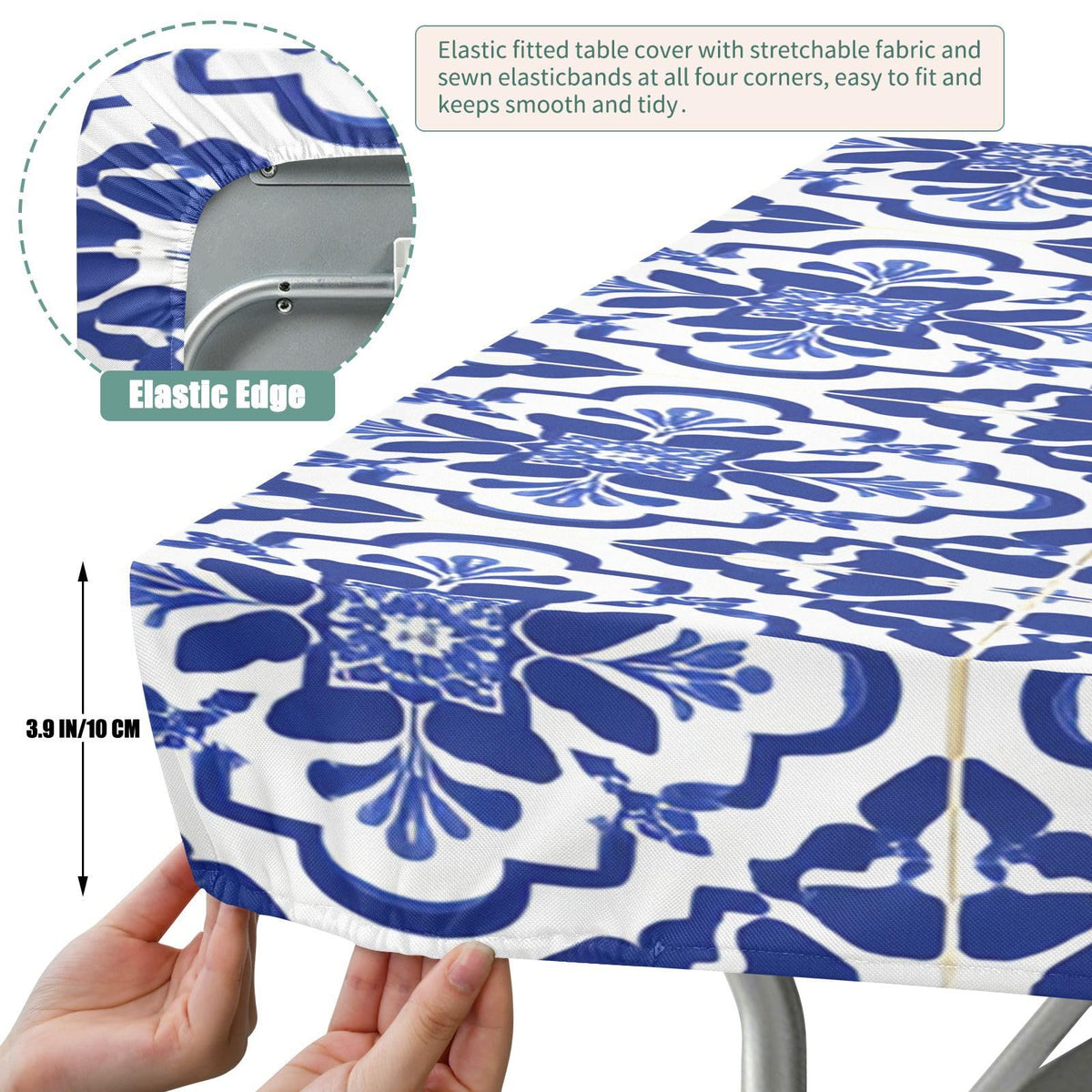 6 Ft Rectangle Water Resistant Tablecloth T595
