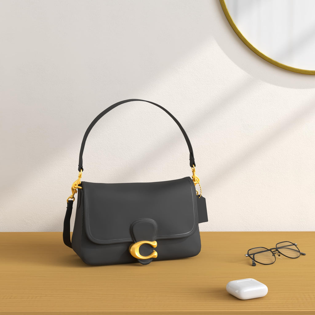 Soft Calf Leather Shoulder Bag E5032
