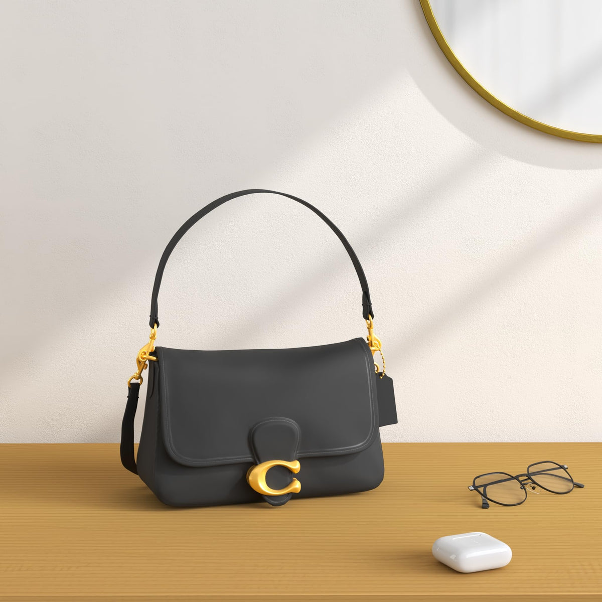 Soft Calf Leather Shoulder Bag E5032