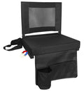 Portable Folding Bleacher Seats with Back Support and Cushion, Black P9427